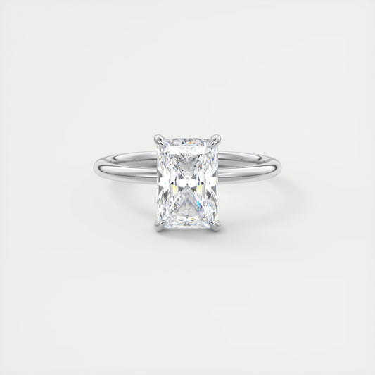 Aurora Hidden Halo Radiant Cut Diamond Engagement Ring