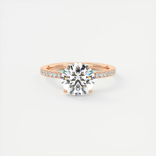 Emera Classic Pave Round Cut Diamond Engagement Ring