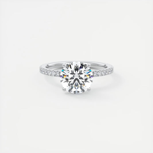 Emera Classic Pave Round Cut Diamond Engagement Ring