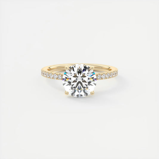 Emera Classic Pave Round Cut Diamond Engagement Ring