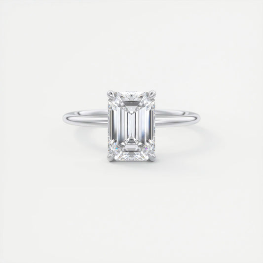Evelyn Emerald Cut Diamond Engagement Ring