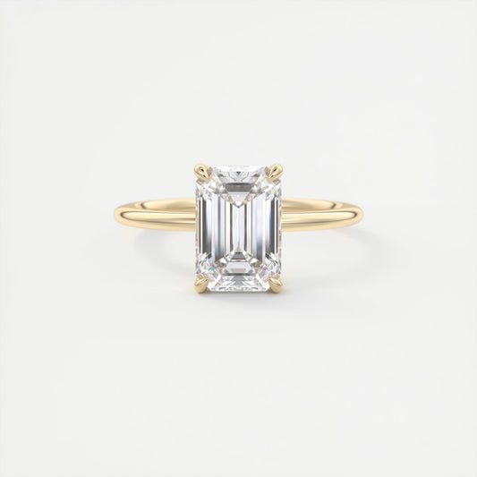 Evelyn Emerald Cut Diamond Engagement Ring