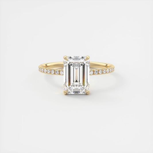 Evelyn Emerald Cut Diamond Engagement Ring