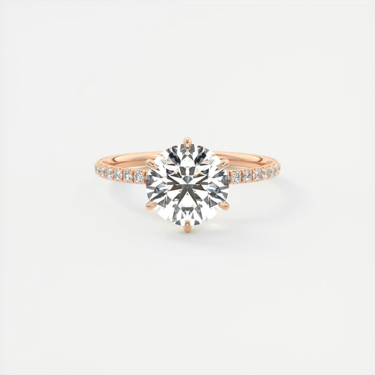 Evelyn Round Cut Diamond Engagement Ring