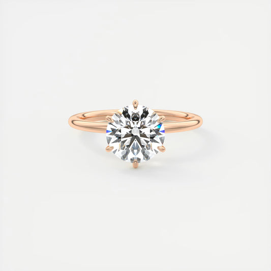 Evelyn Round Cut Diamond Engagement Ring