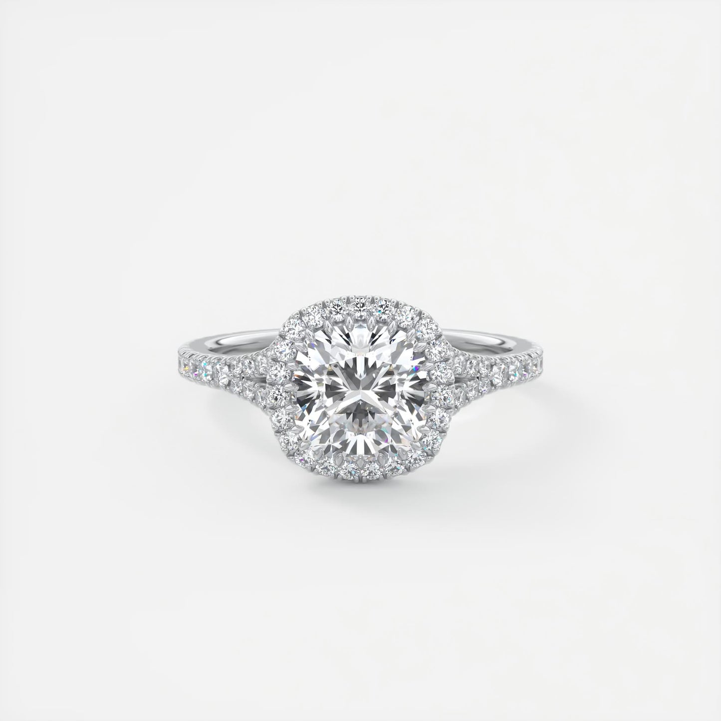 Grace Halo Cushion Cut Diamond Engagement Ring