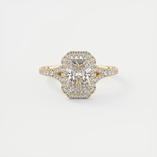 Grace Halo Radiant Cut Diamond Engagement Ring
