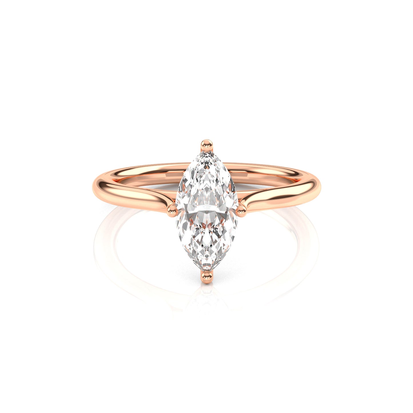 Diamond Size_1 carat | Style_Solitaire | Precious Metal_Rose Gold