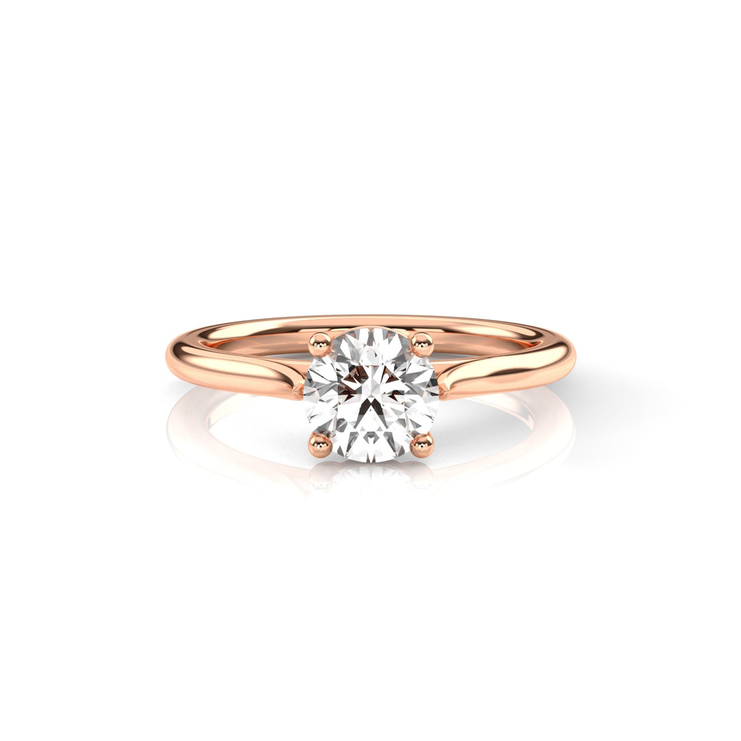 Diamond Size_1 carat | Style_Solitaire | Precious Metal_Rose Gold