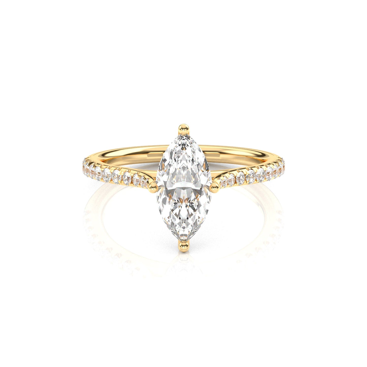 Diamond Size_1 carat | Style_With Diamonds | Precious Metal_Yellow Gold