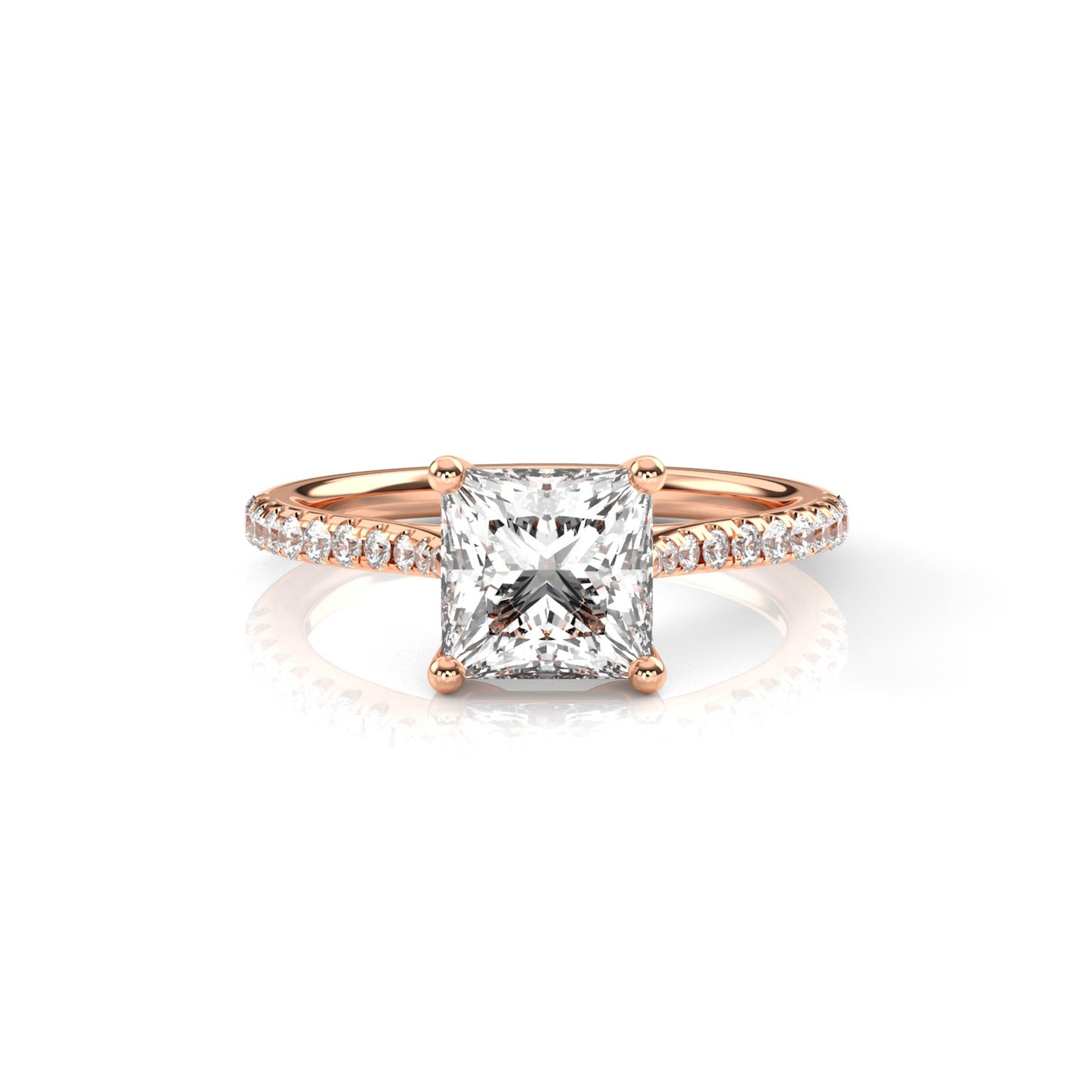Diamond Size_2 carat | Style_With Diamonds | Precious Metal_Rose Gold