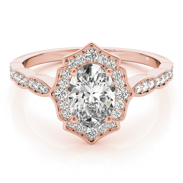 Alejandra Vintage Halo Engagement Ring