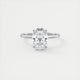 Aurora Hidden Halo Oval Cut Diamond Engagement Ring