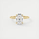 Aurora Hidden Halo Oval Cut Diamond Engagement Ring