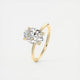 Aurora Hidden Halo Oval Cut Diamond Engagement Ring