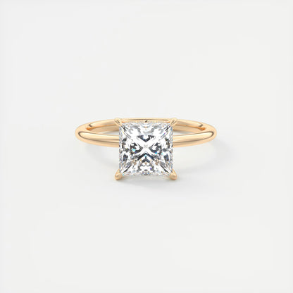 Aurora Hidden Halo Princess Cut Diamond Engagement Ring