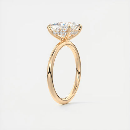 Aurora Hidden Halo Princess Cut Diamond Engagement Ring