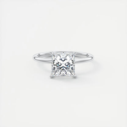 Aurora Hidden Halo Princess Cut Diamond Engagement Ring