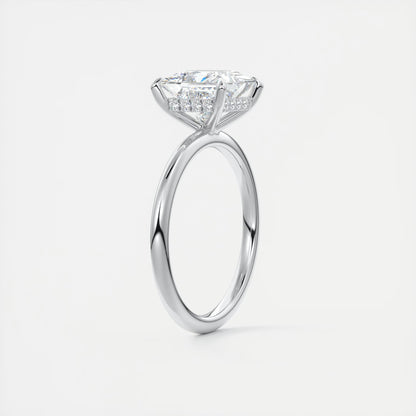 Aurora Hidden Halo Princess Cut Diamond Engagement Ring