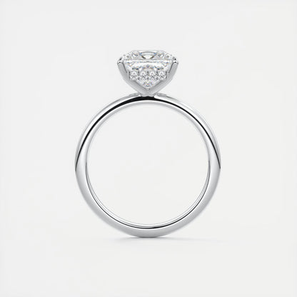 Aurora Hidden Halo Princess Cut Diamond Engagement Ring
