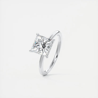Aurora Hidden Halo Princess Cut Diamond Engagement Ring