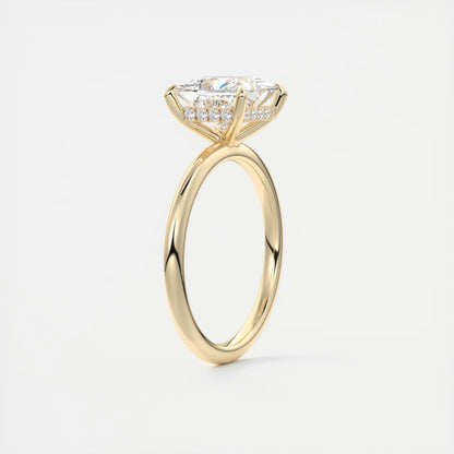 Aurora Hidden Halo Princess Cut Diamond Engagement Ring