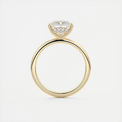 Aurora Hidden Halo Princess Cut Diamond Engagement Ring
