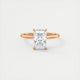 Aurora Hidden Halo Radiant Cut Diamond Engagement Ring
