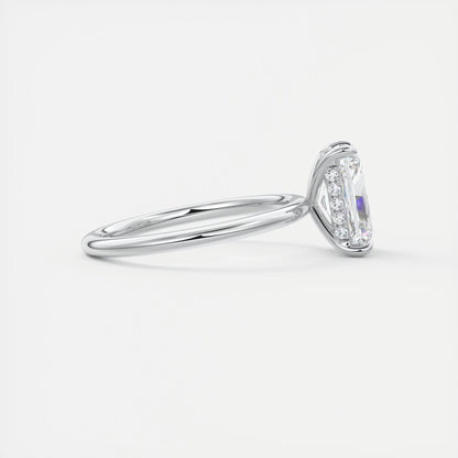 Aurora Hidden Halo Radiant Cut Diamond Engagement Ring