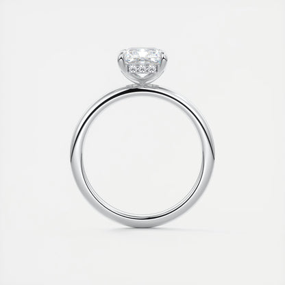 Aurora Hidden Halo Radiant Cut Diamond Engagement Ring