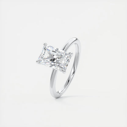 Aurora Hidden Halo Radiant Cut Diamond Engagement Ring