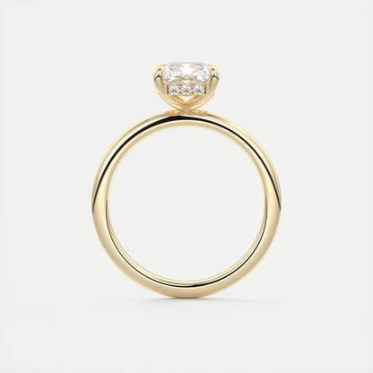 Aurora Hidden Halo Radiant Cut Diamond Engagement Ring
