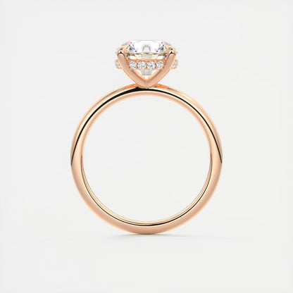 Aurora Hidden Halo Round Cut Diamond Engagement Ring