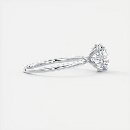 Aurora Hidden Halo Round Cut Diamond Engagement Ring