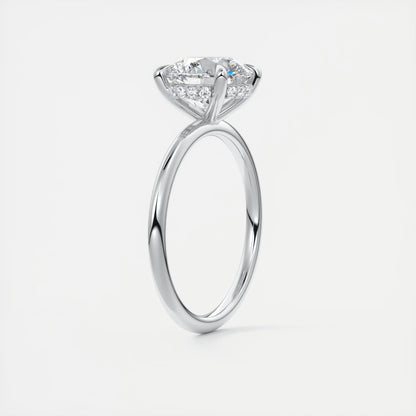 Aurora Hidden Halo Round Cut Diamond Engagement Ring