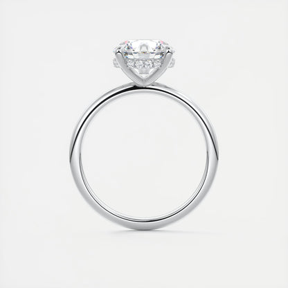 Aurora Hidden Halo Round Cut Diamond Engagement Ring