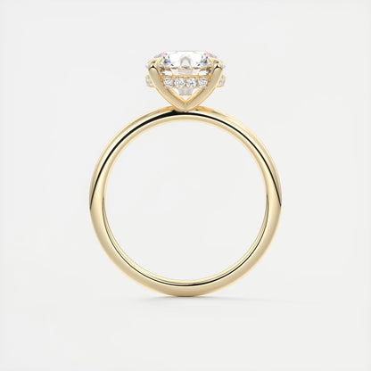 Aurora Hidden Halo Round Cut Diamond Engagement Ring