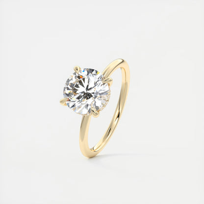 Aurora Hidden Halo Round Cut Diamond Engagement Ring