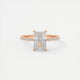 Cathedra Hidden Halo Radiant Cut Diamond Engagement Ring