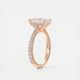 Cathedra Hidden Halo Radiant Cut Diamond Engagement Ring