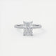 Cathedra Hidden Halo Radiant Cut Diamond Engagement Ring