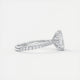 Cathedra Hidden Halo Radiant Cut Diamond Engagement Ring