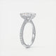 Cathedra Hidden Halo Radiant Cut Diamond Engagement Ring