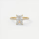 Cathedra Hidden Halo Radiant Cut Diamond Engagement Ring