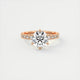 Elsa Eternity Round Cut Diamond Engagement Ring
