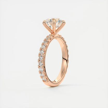 Elsa Eternity Round Cut Diamond Engagement Ring