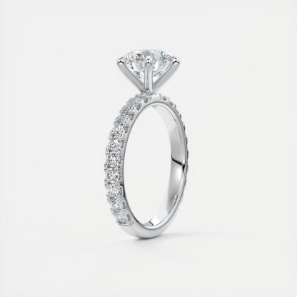 Elsa Eternity Round Cut Diamond Engagement Ring