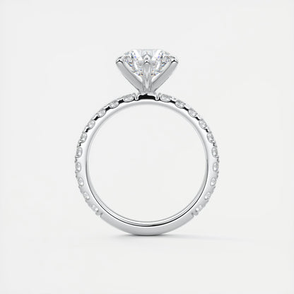Elsa Eternity Round Cut Diamond Engagement Ring