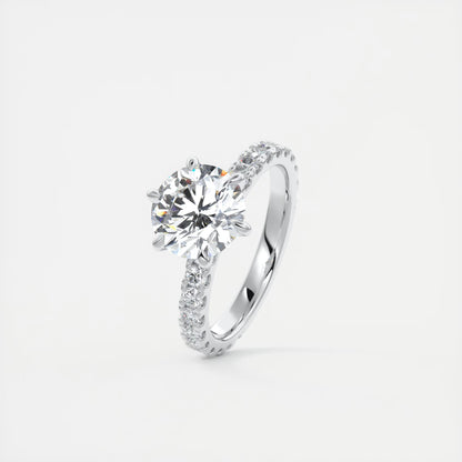 Elsa Eternity Round Cut Diamond Engagement Ring