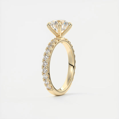 Elsa Eternity Round Cut Diamond Engagement Ring